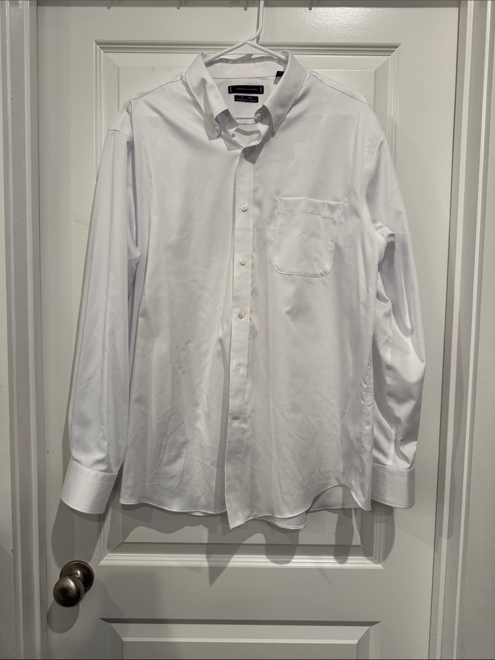 Tommy Hilfiger White Long-Sleeve Button-Down Shirt